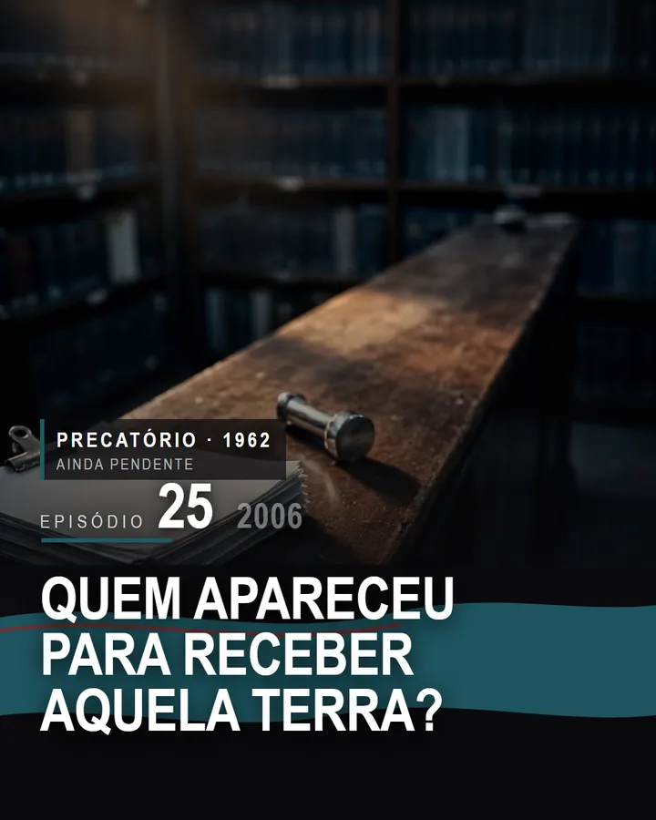Capa do episódio 25 da série do Banco de Crédito Móvel: Quem apareceu para receber aquela terra?